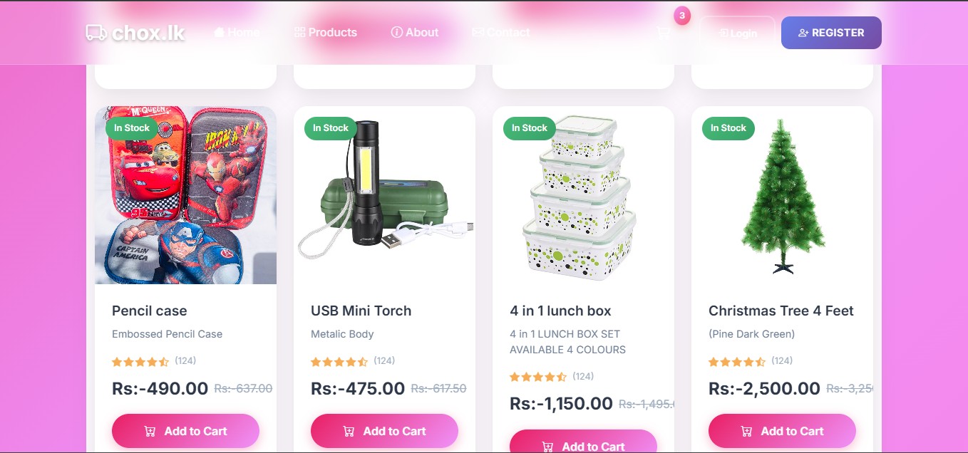 Chox Shop E-Commerce